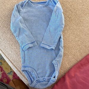 Carter's Blue and White Striped Bodysuit